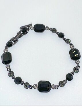 Givenchy Black and Clear Crystal Bracelet